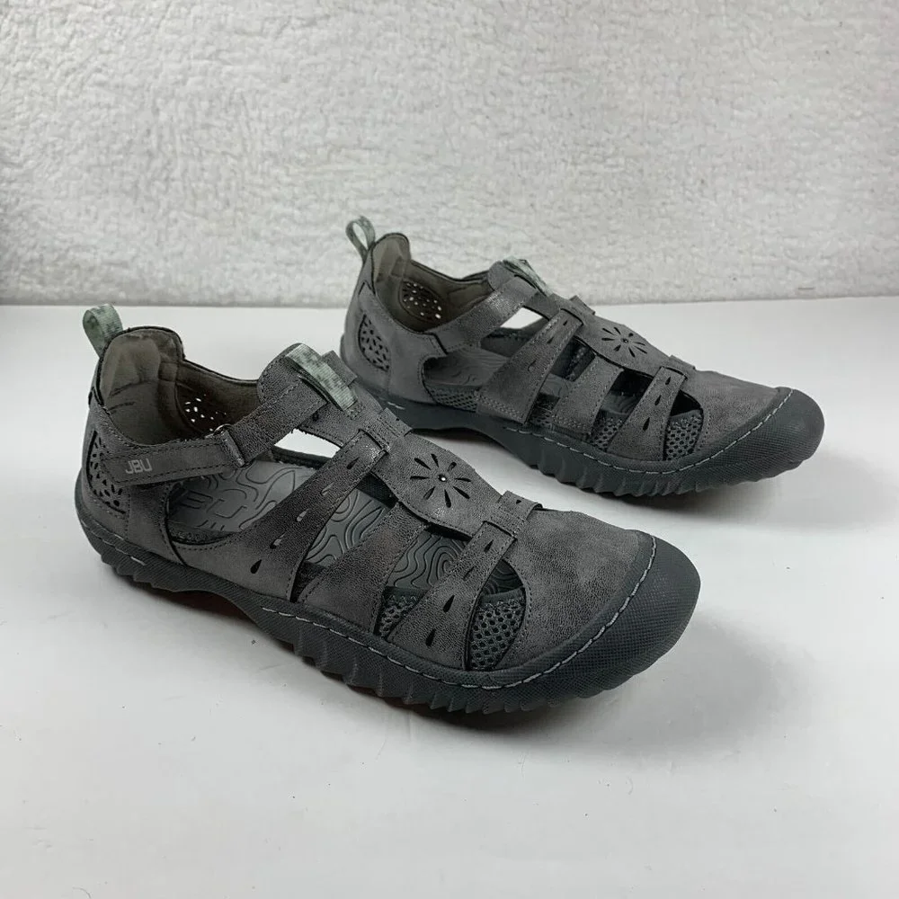 JBU by Jambu Gemini B3GEM45 Casual Fisherman Shoes Women's Sz 9.5W Gunmetal 7877
